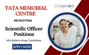Scientist Jobs at Tata Memorial Centre | MSc Biotechnology Candidates Apply Now