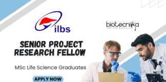 _Senior Project Research Fellow Position at ILBS MSc Life Science Graduates Apply Online