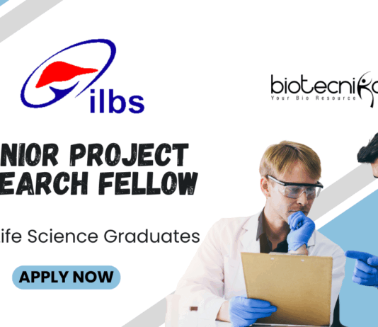 _Senior Project Research Fellow Position at ILBS MSc Life Science Graduates Apply Online