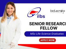 Senior Research Fellow position for AYUSH-funded Project - MSc Life Science Graduates Apply Now at ILBS