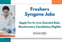 MSc Biochem Job Openings at Syngene