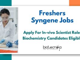 MSc Biochem Job Openings at Syngene