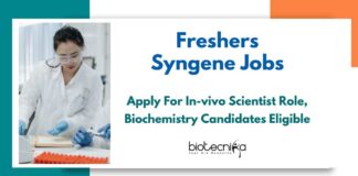 MSc Biochem Job Openings at Syngene