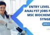MSc Biochemistry Job Openings at Syngene