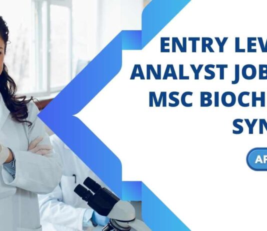 MSc Biochemistry Job Openings at Syngene