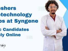 Freshers MSc Biotech Jobs at Syngene