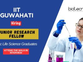 Walk-In Interview for JRF Position at IIT Guwahati for MSc Life Science Graduates (1)