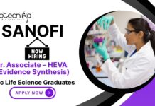 Job Vacancies at Sanofi | MSc Life Science Graduates Apply Now for Junior Associate Role