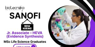 Job Vacancies at Sanofi | MSc Life Science Graduates Apply Now for Junior Associate Role