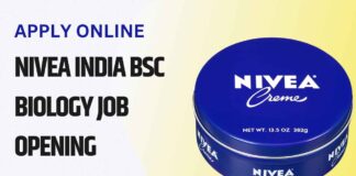 BSc Biology Job Vacancies at Nivea India