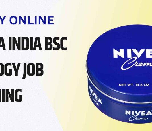 BSc Biology Job Vacancies at Nivea India
