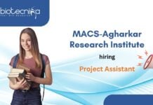 BSc/MSc Biotechnology Project Assistant Job - at MACS-ARI, Apply Now!