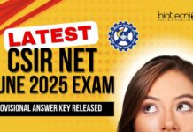 CSIR NET June 2025 Provisional Answer Key