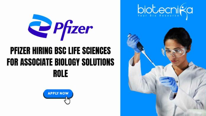 BSc Life Science Vacancies Latest at Pfizer