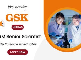 Senior Scientist Job in Bengaluru | Life Science Graduates Apply Now at GSK