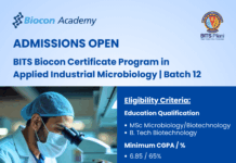 BITS Biocon Certificate Program Admissions
