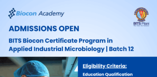 BITS Biocon Certificate Program Admissions