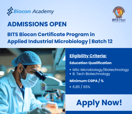 BITS Biocon Certificate Program Admissions
