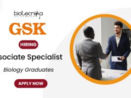 Associate Specialist Job Vacancy at GSK in Bengaluru | Apply Now