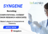 Apply Now Computational Chemist Job at Syngene in Bangalore