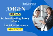 Associate Regulatory Affairs Job at Amgen | Apply Now