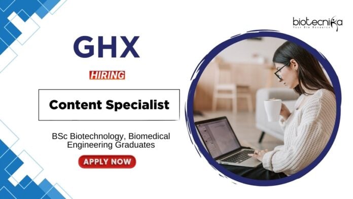 BSc Biotechnology Jobs at GHX Apply Now for the Content Specialist Role
