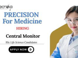 BSc Life Science Jobs at Precision For Medicine Apply Now for Central Monitor Role