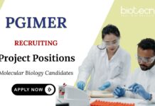 BSc Molecular Biology Jobs at PGIMER Apply Now for Project Positions