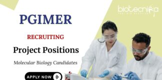 BSc Molecular Biology Jobs at PGIMER Apply Now for Project Positions
