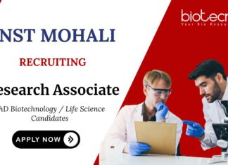 Biochemistry Jobs at INST Mohali | Apply Now for Research Associate Position