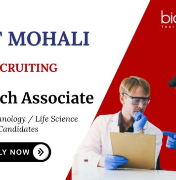 Biochemistry Jobs at INST Mohali | Apply Now for Research Associate Position