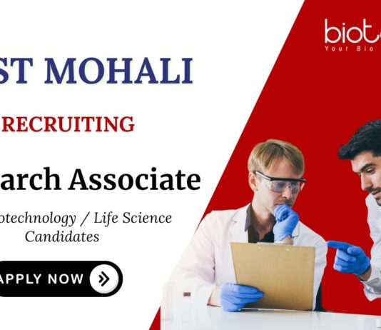 Biochemistry Jobs at INST Mohali | Apply Now for Research Associate Position