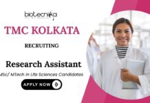 Biochemistry Jobs at TMC Kolkata | Apply Now for Research Assistant Position