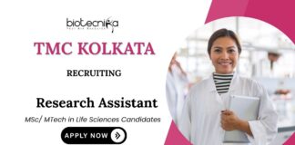 Biochemistry Jobs at TMC Kolkata | Apply Now for Research Assistant Position