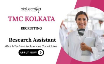 Biochemistry Jobs at TMC Kolkata | Apply Now for Research Assistant Position