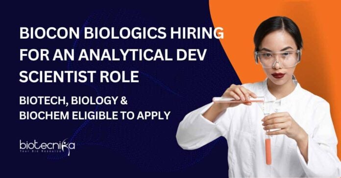 MSc Biotech & Biochem Job Vacancies