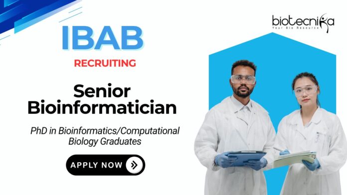 Bioinformatics Jobs at IBAB Apply Now for Scientist Bioinformatician  Role