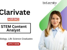 Biology Jobs at Clarivate BSc Graduates Apply Now for the STEM Content Specialist Role