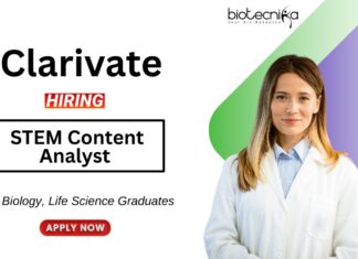 Biology Jobs at Clarivate BSc Graduates Apply Now for the STEM Content Specialist Role