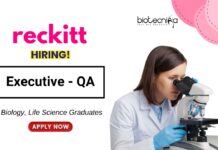 Biology Jobs at Reckitt Apply Now for the Executive Position