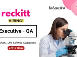 Biology Jobs at Reckitt Apply Now for the Executive Position
