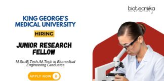 Biomedical Engineering Jobs at KGMU Lucknow Apply Now for the JRF Position