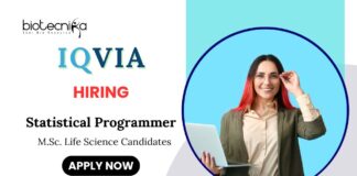 Biostatistician Jobs at IQVIA Apply Now for Statistical Programmer Role