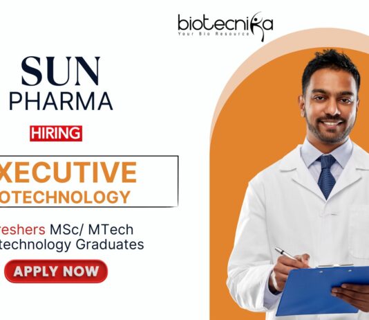 Biotech Freshers Jobs at Sun Pharma Biotechnology Graduates Apply Now (1)