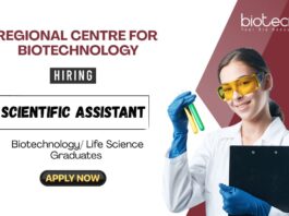 Biotech Jobs at RCB Apply Now for the Scientific Assistant Position