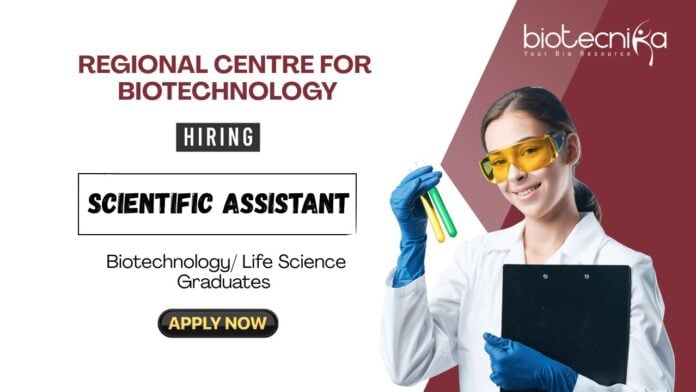 Biotech Jobs at RCB Apply Now for the Scientific Assistant Position