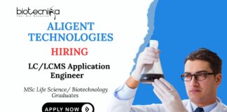 Biotechnology Job at Aligent Technologies Apply Now for LCLCMS Application Engineer Role