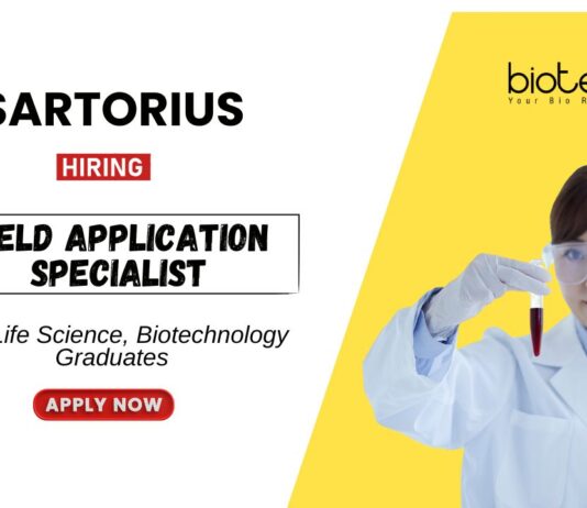 Biotechnology Job at Sartorius MSc Graduates Apply Now for the Field Application Specialist Position