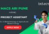 Biotechnology Jobs at ARI Pune- Project Assistant Recruitment 2025