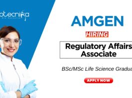 Biotechnology Jobs at Amgen BScMSc Graduates Apply Now for the Regulatory Affairs Associate Role